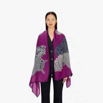 Echarpe Chouette</br>Inoui Editions</br>violet